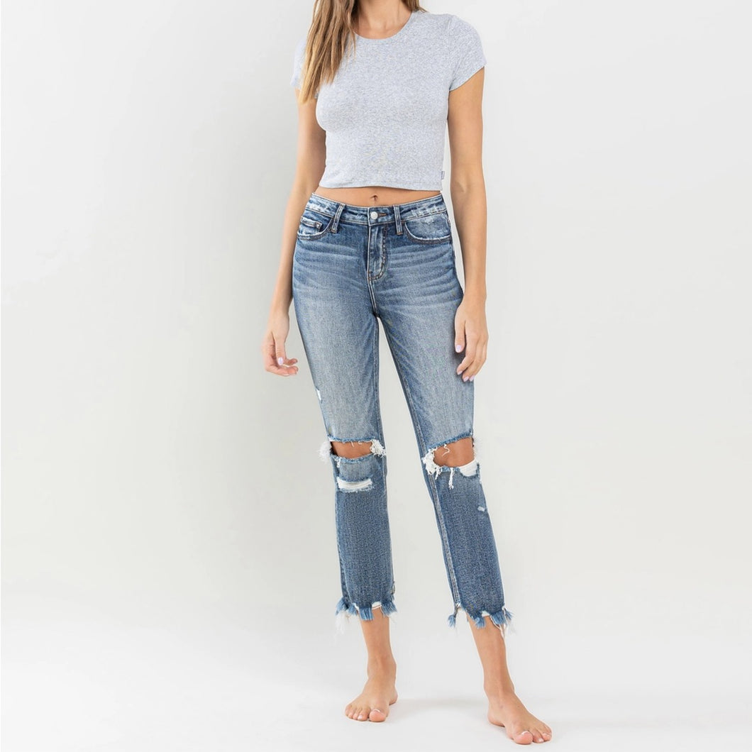 Lovervet | High Rise Slim Straight Jeans | Record-Setting