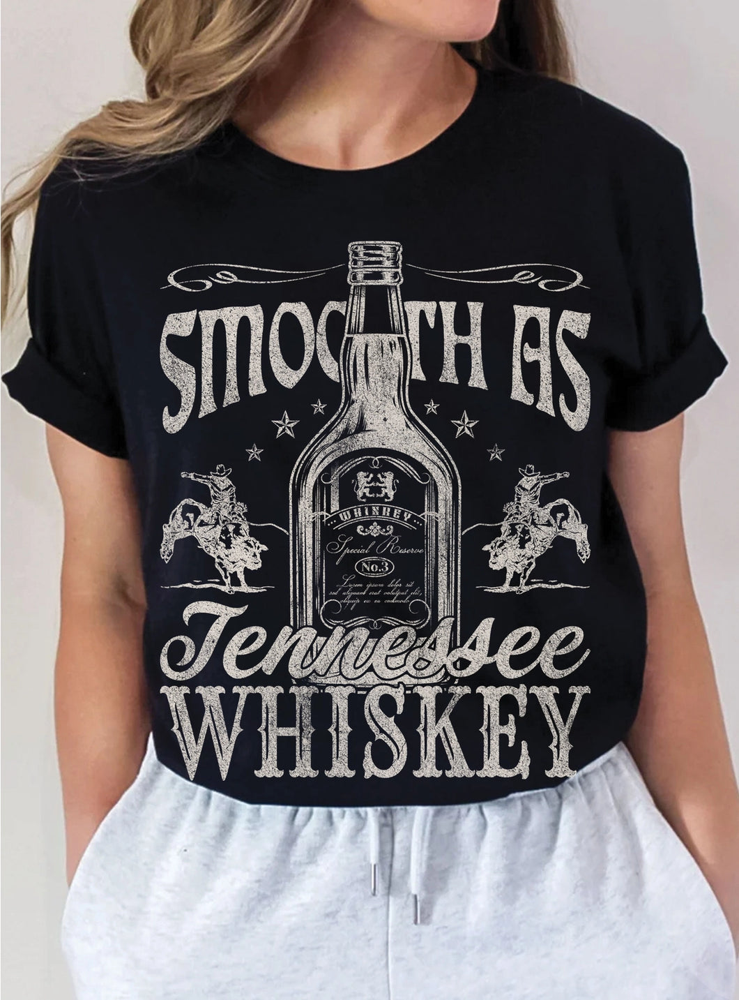 Smooth As Tennessee Whiskey Tee | Black