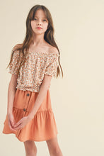 Load image into Gallery viewer, Girls | Peasant Top &amp; Tiered Skirt Set
