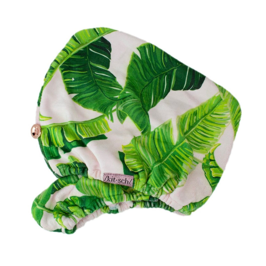 Kitsch: Microfiber Quick Drying Hair Towel- Palm Print