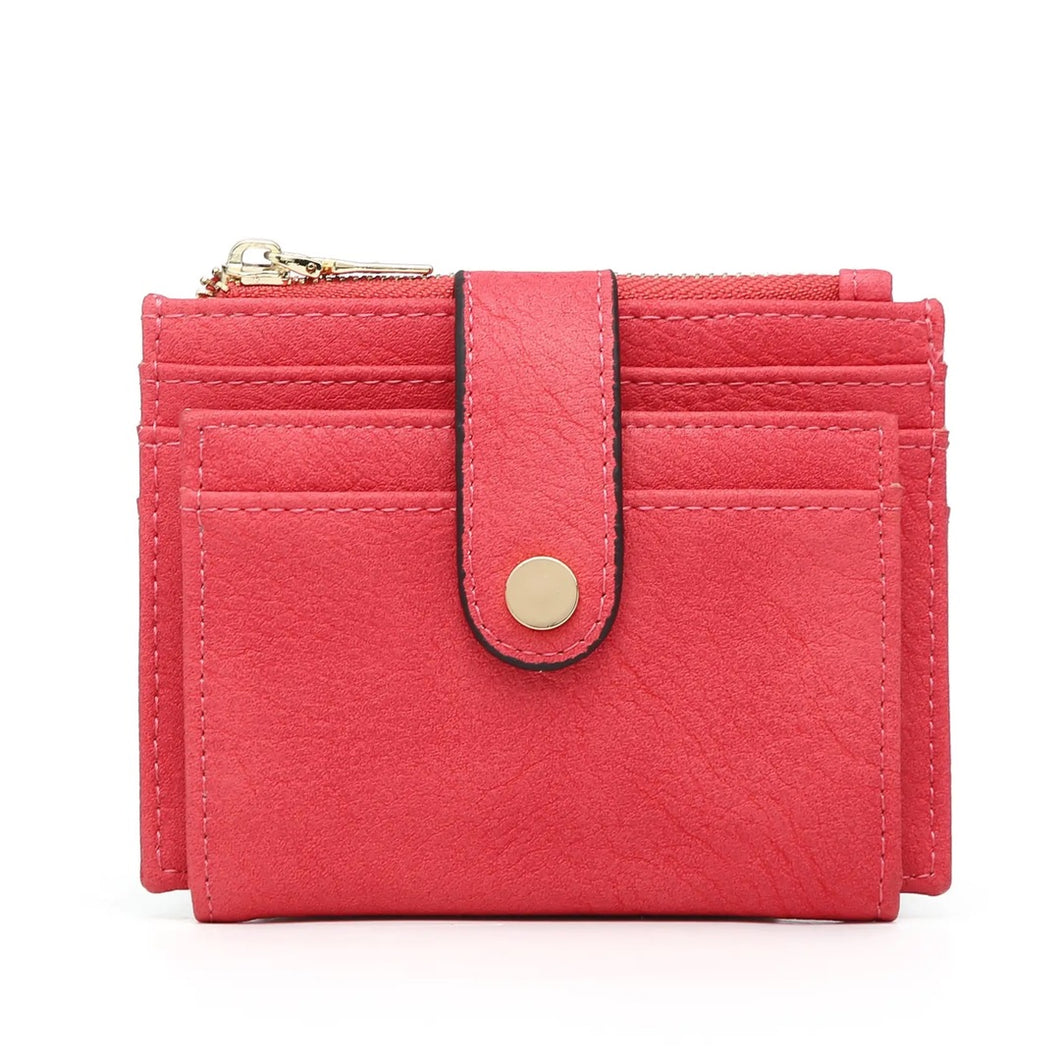 Mini Snap Wallet/Card Holder | Hot Pink