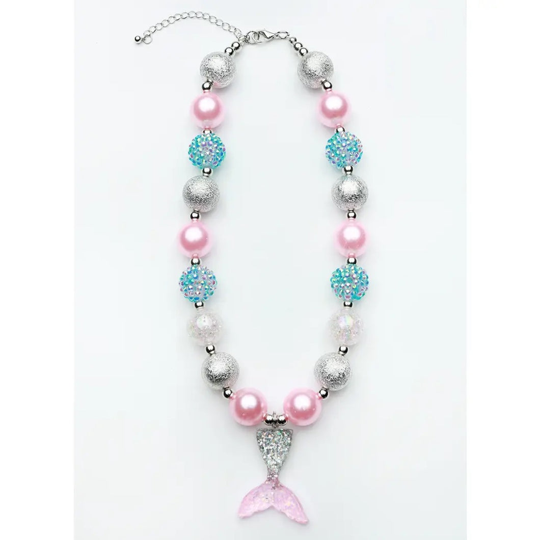 Mermaid Tail Necklace • Pink