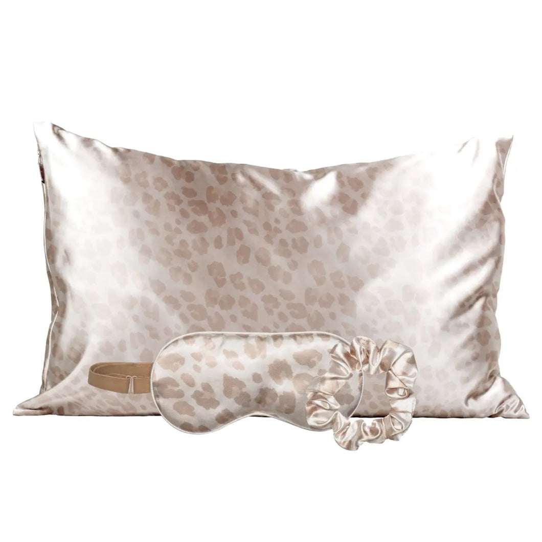 Kitsch | Standard Satin Sleep Set | Leopard