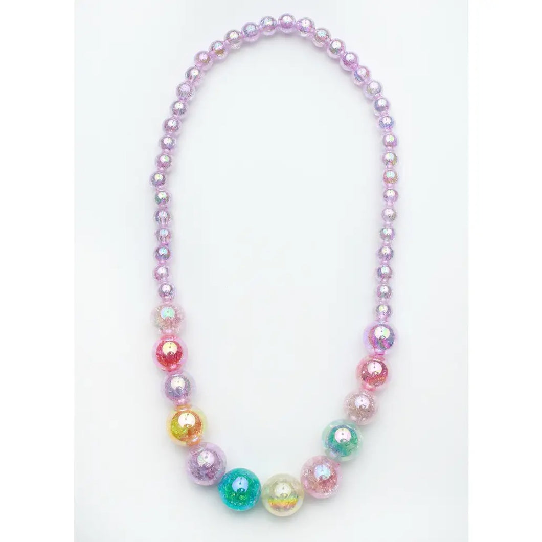 Kids Beaded Watercolor Necklace • Lavender
