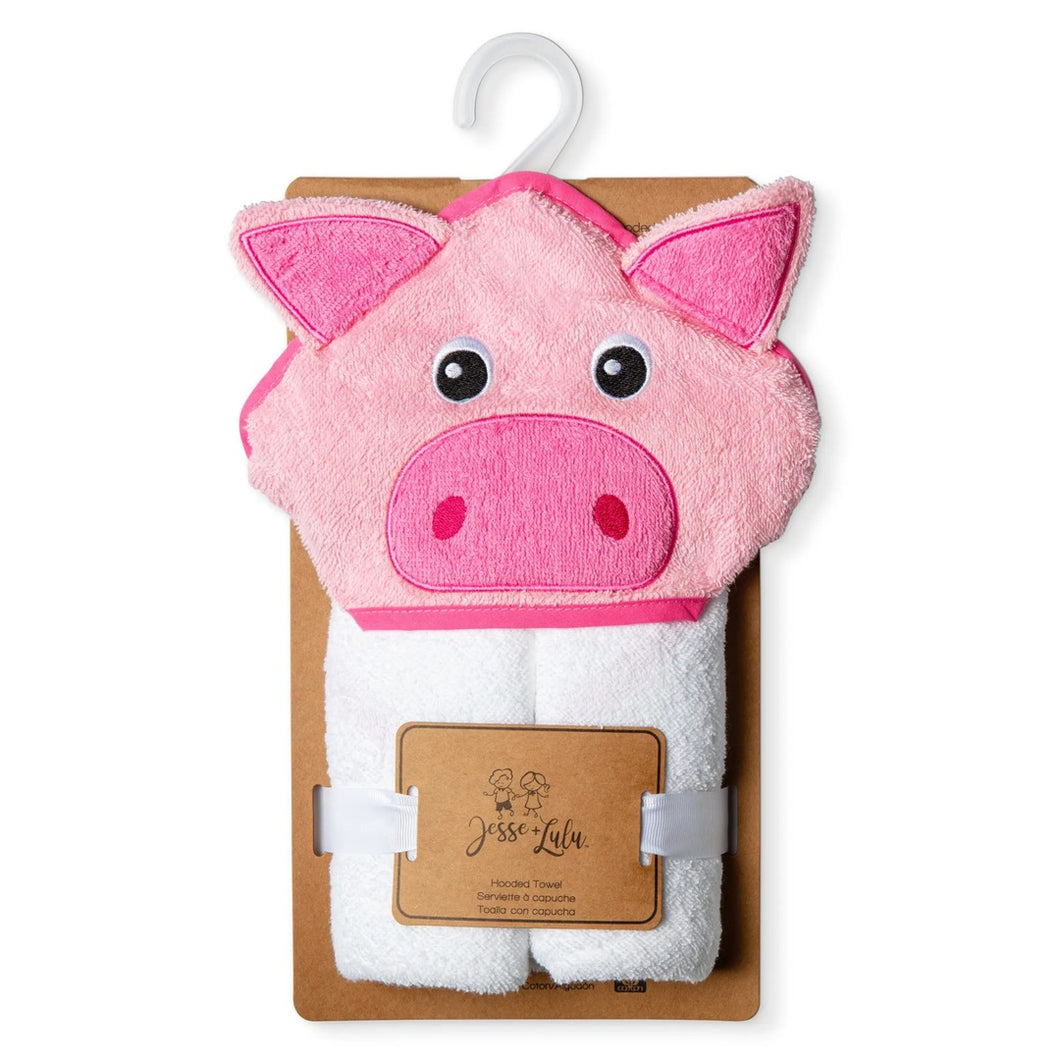 Pink Piglet Hooded Towel