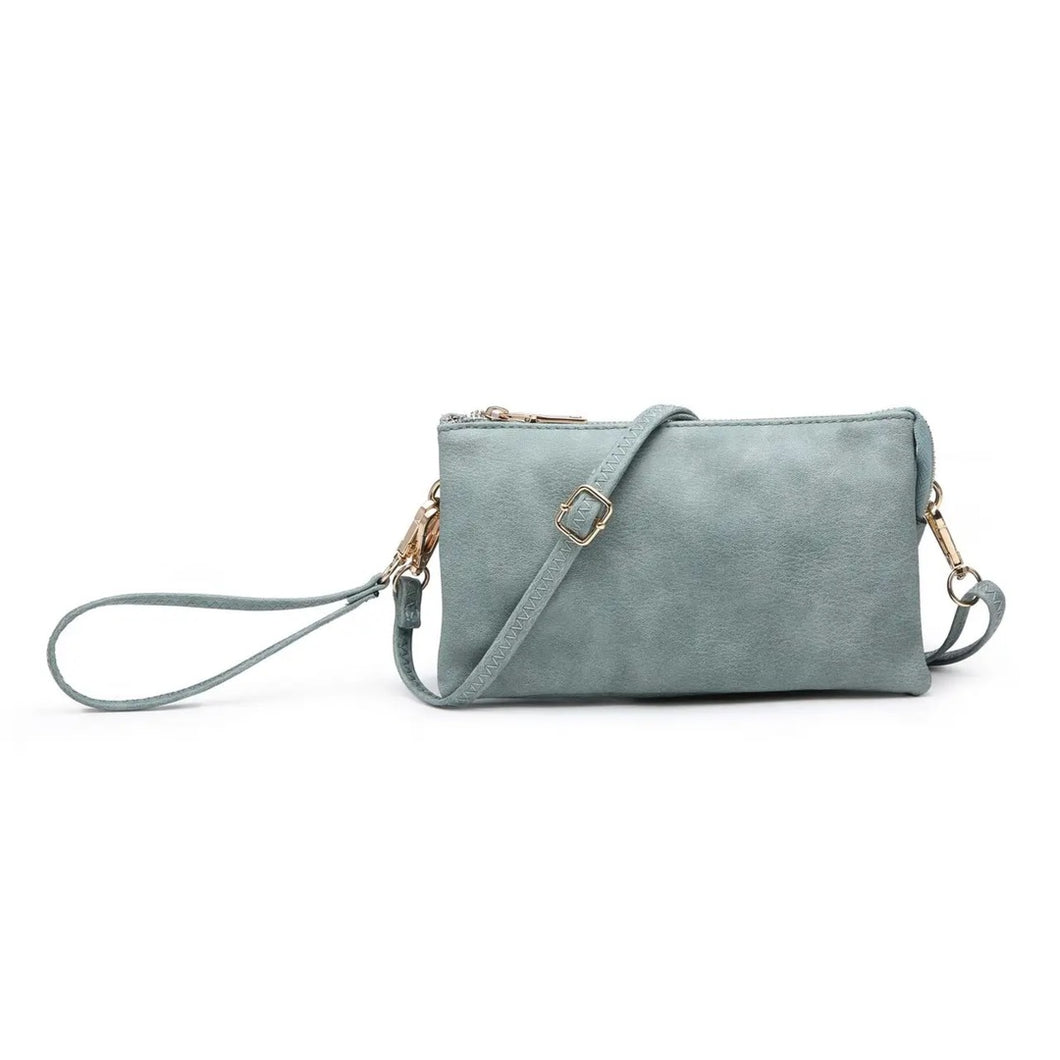 Riley 3 Compartment Crossbody/Wristlet | Teal
