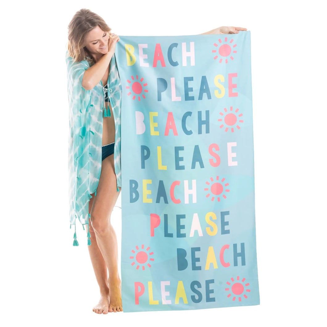 Beach Please Repeat Quick Dry Towel