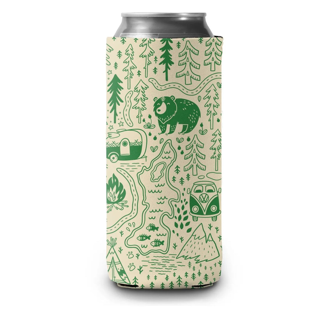 Green Camp | Slim Can Cooler
