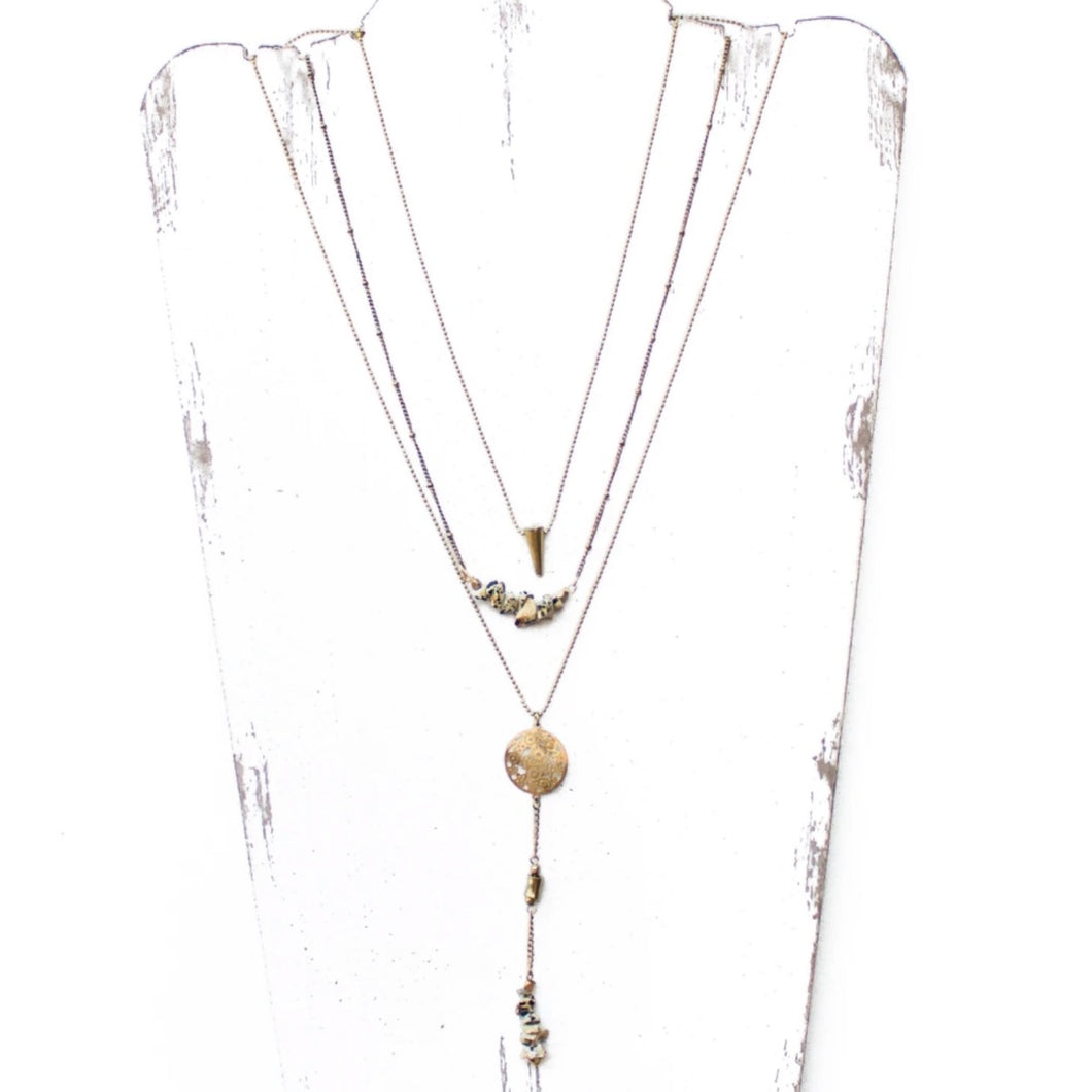 Braxton Gold Layer Beaded Necklace