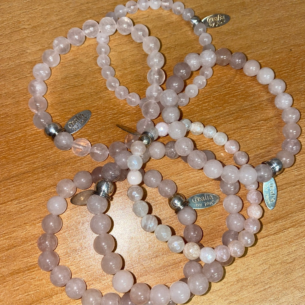 Natural Stone Bracelets | Rose Quartz