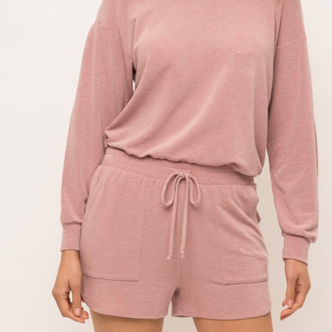 Soft French Terry Shorts | Mauve