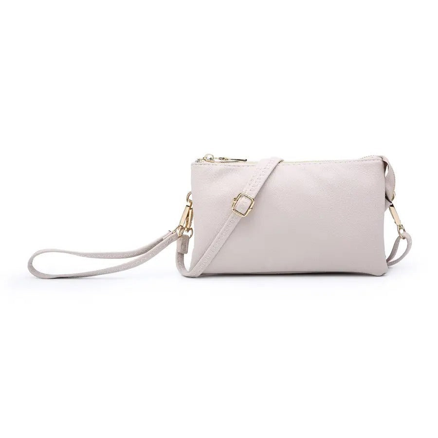 Riley Monogrammable 3 Compartment Crossbody/Wristlet | Nude