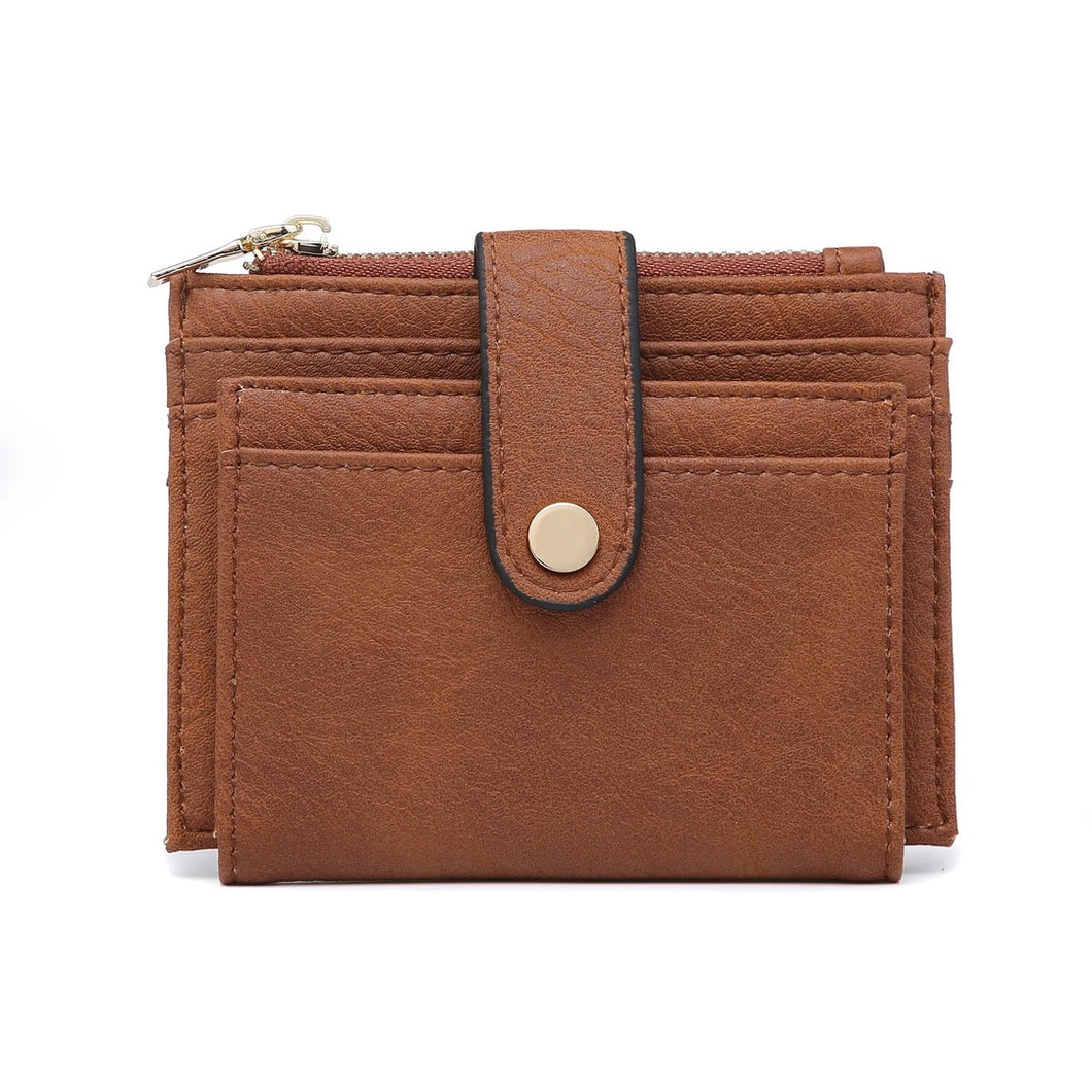 Mini Snap Wallet/Card Holder | Brown