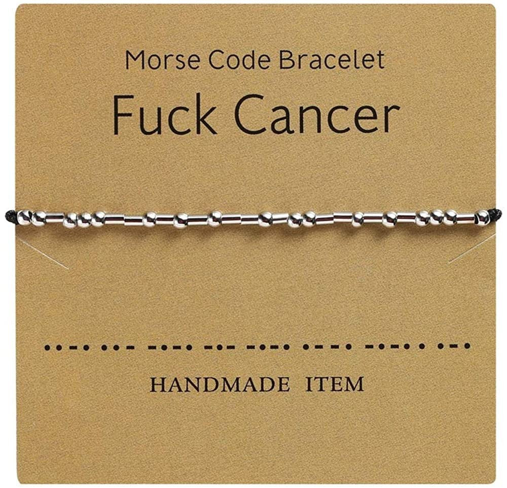 Morse Code Fuck Cancer Bracelet