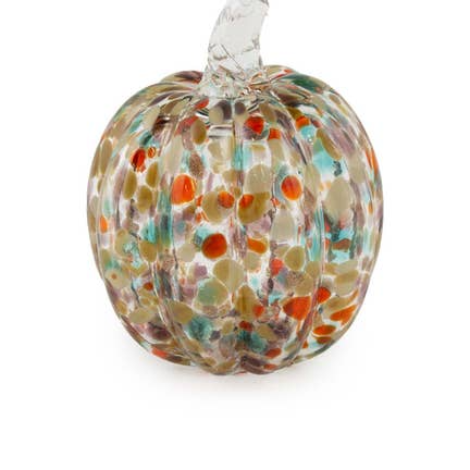 Glass Confetti Autumn Pumpkin | 3in