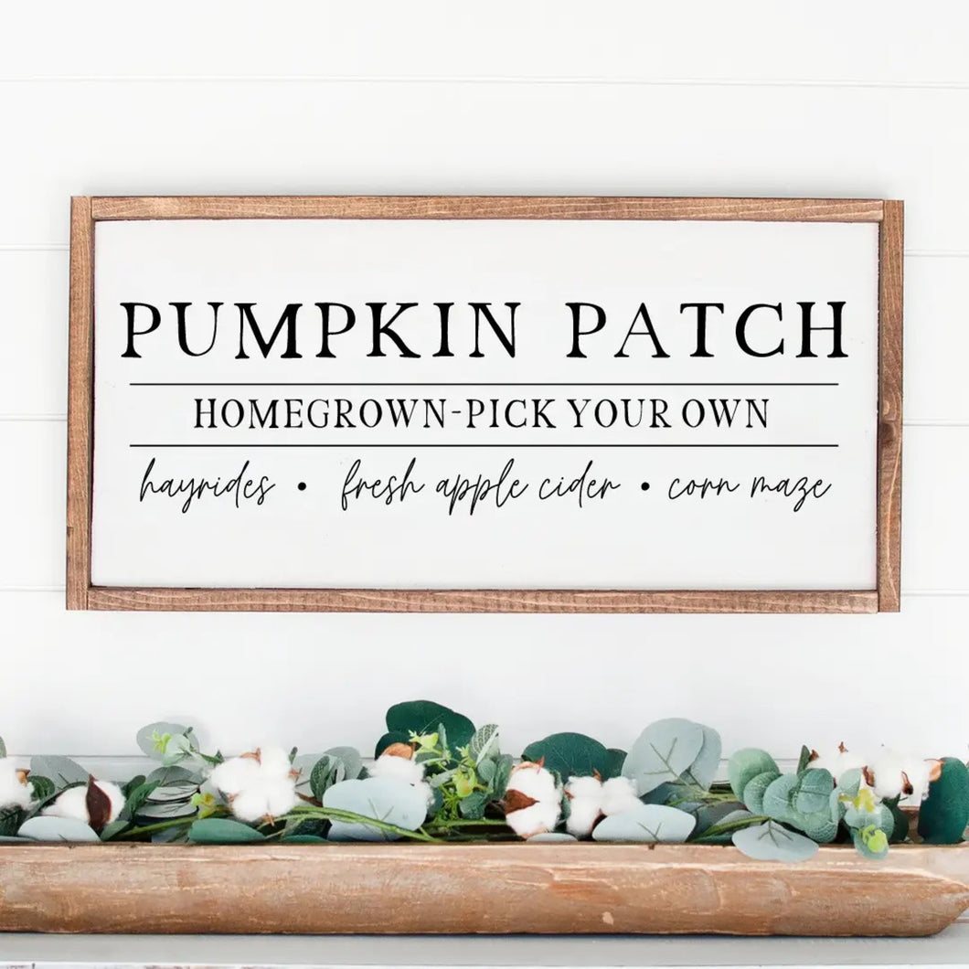Farm Fresh Pumpkins | White | 12x18 Sign