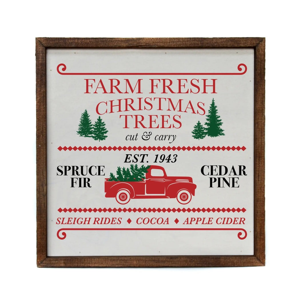 Christmas Truck | 10x10 Wooden Sign