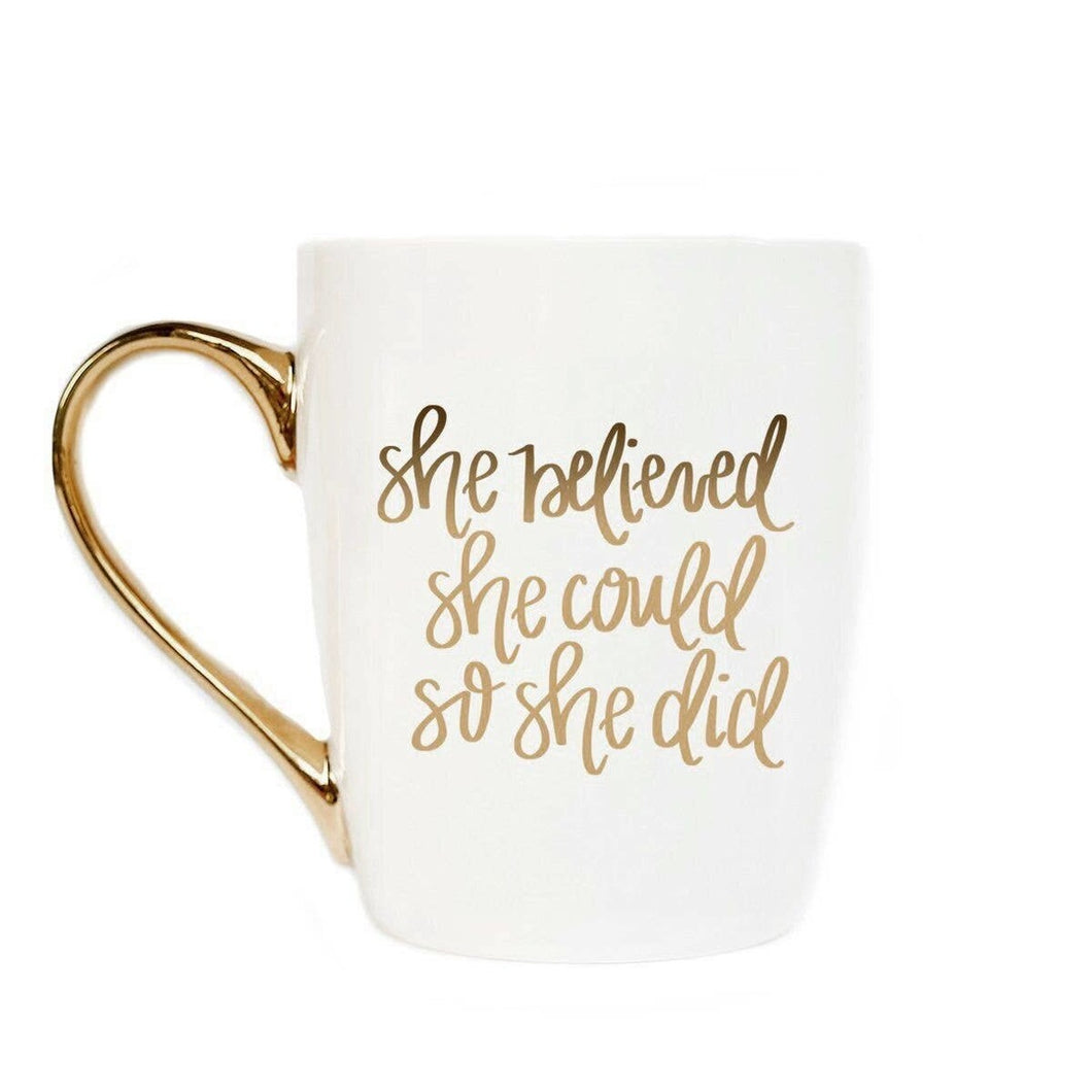 Sweet Water Decor - She Believed She Could Coffee Mug - Home Decor & Gifts