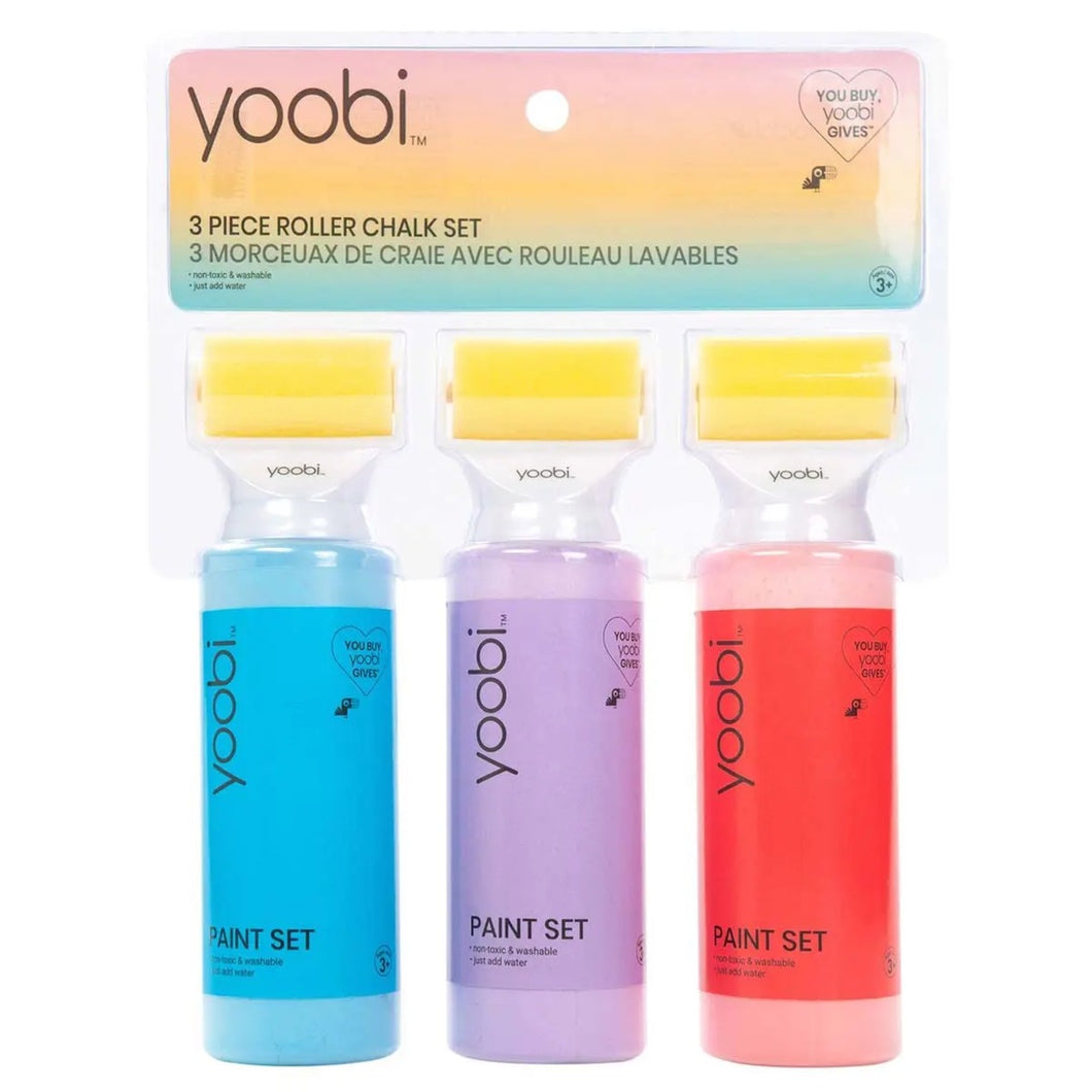 Paint 3pc Roller Chalk Set Multicolor | Yoobi