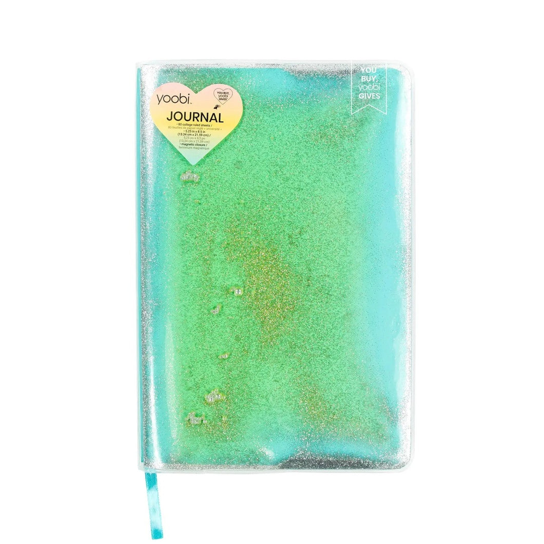 Teal and Yellow Solid Journal with Neon Sand | Yoobi