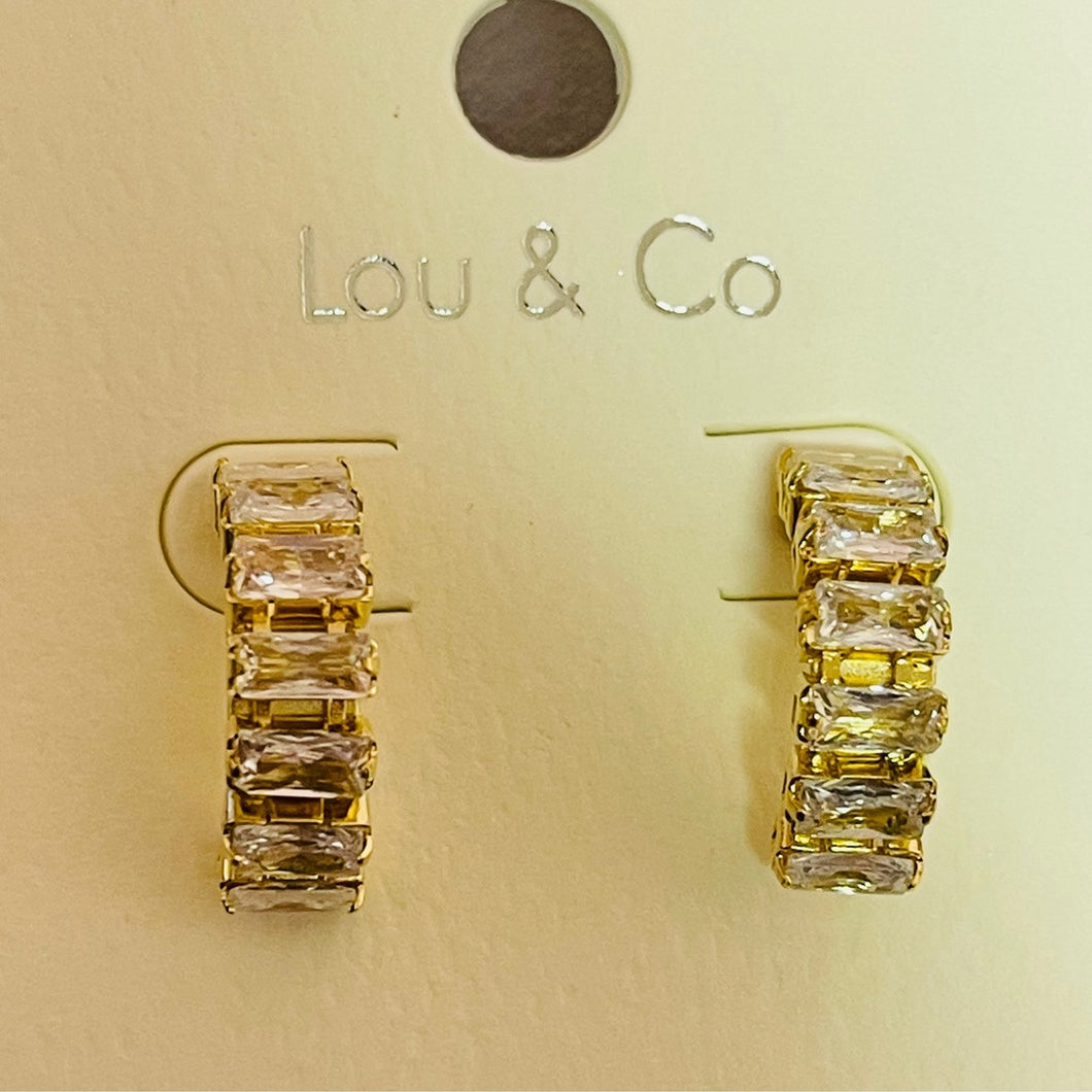 Half Hoop Stud Earrings | Gold