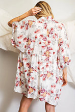Load image into Gallery viewer, Tie Waist Floral Kimono | Off White
