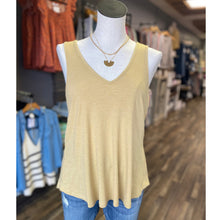 Load image into Gallery viewer, Ribbed Space Dyed Swing Tank | Faded Yellow
