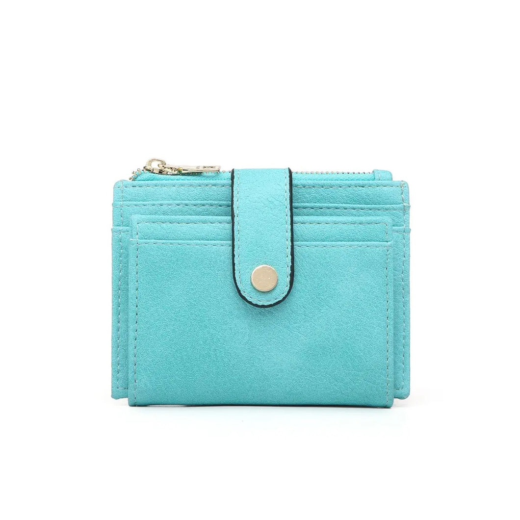 Turquoise |  Mini Snap Wallet/Card Holder