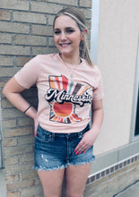Load image into Gallery viewer, Minnesota Retro State Graphic Tee | Heather Peach
