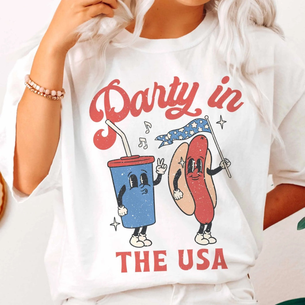 Party In The USA Tee | White