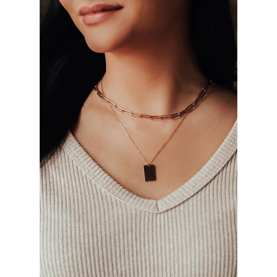 Layered Necklace | Rose Gold
