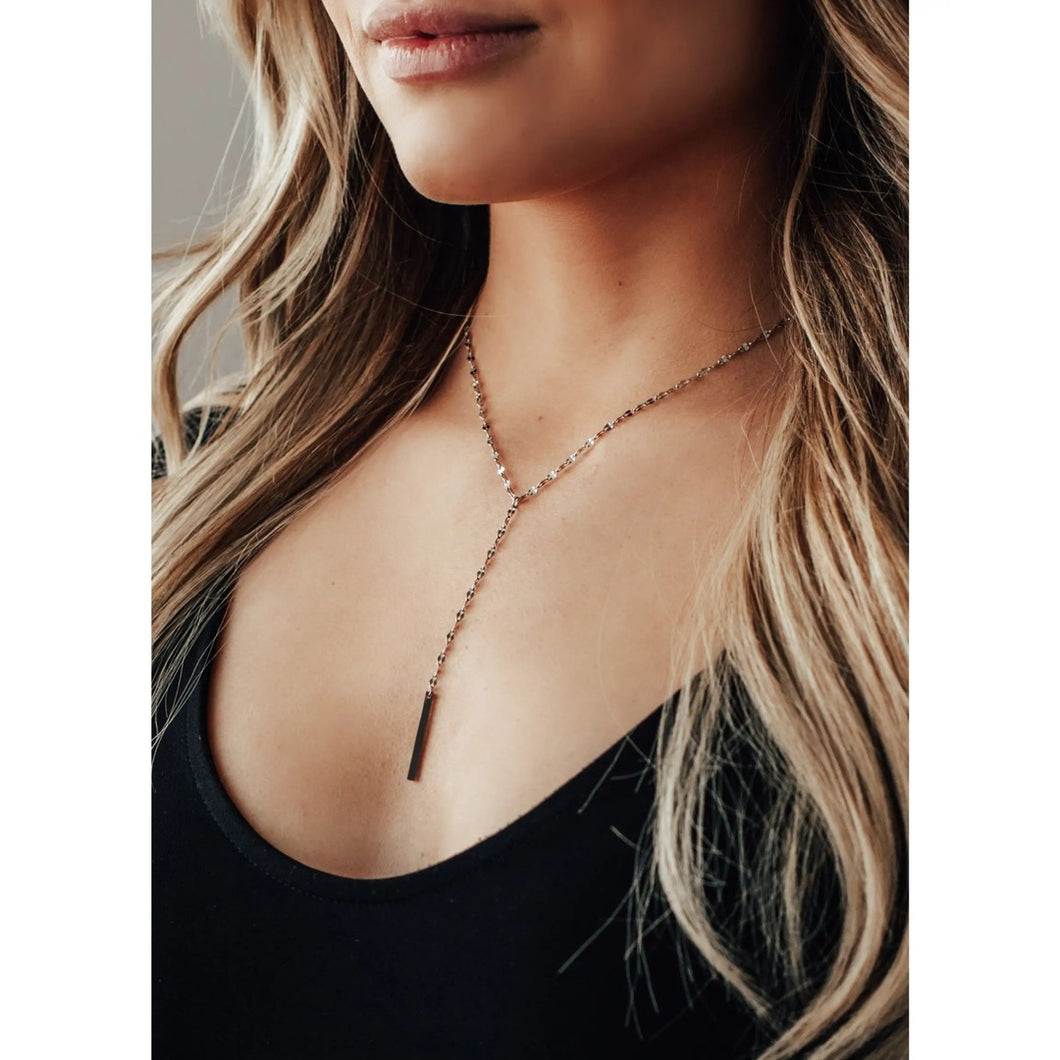 Lariat Necklace | Silver