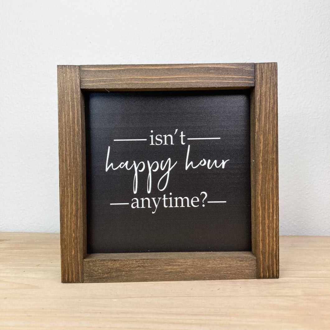Isn’t Happy Hour Anytime? Sign | 7 x 7