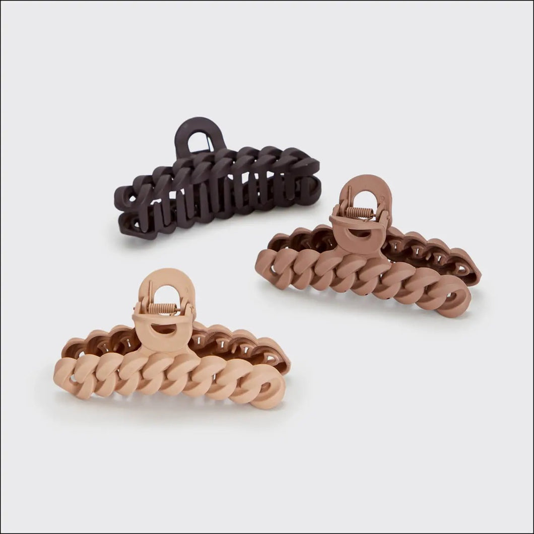 Kitsch | Eco Friendly Chain Claw Clip Set | Neutral