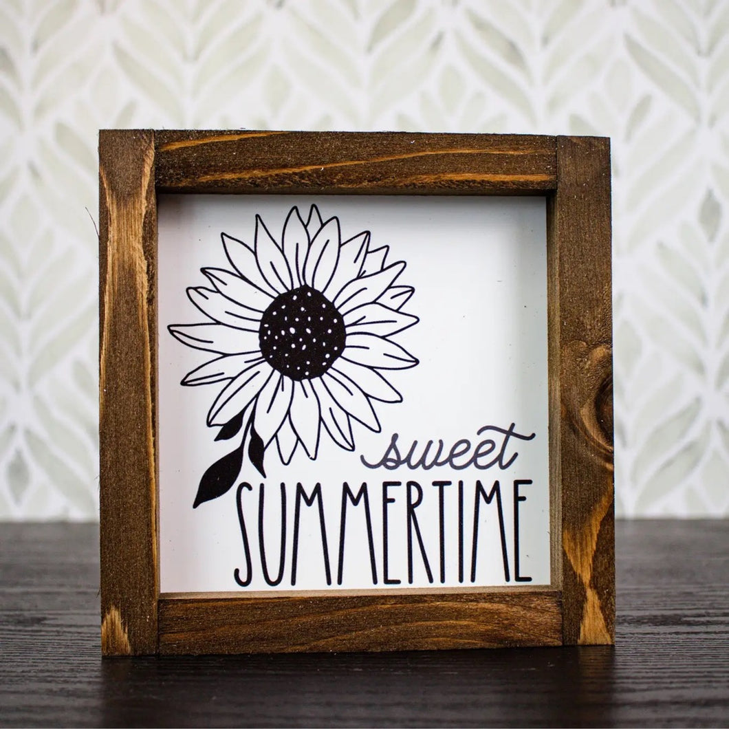 Sweet Summertime Sunflower Sign | 7x7