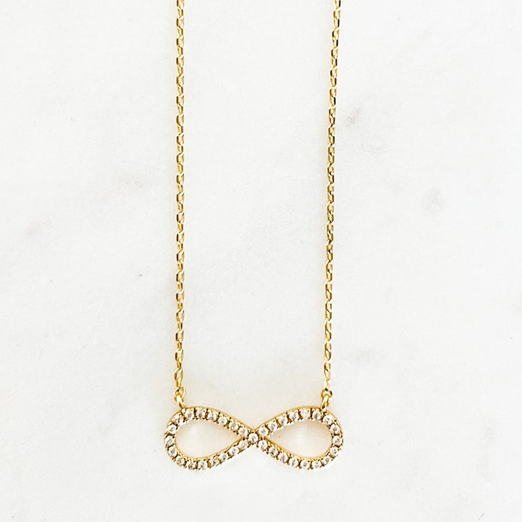 Infinity Dainty Necklace | Gold