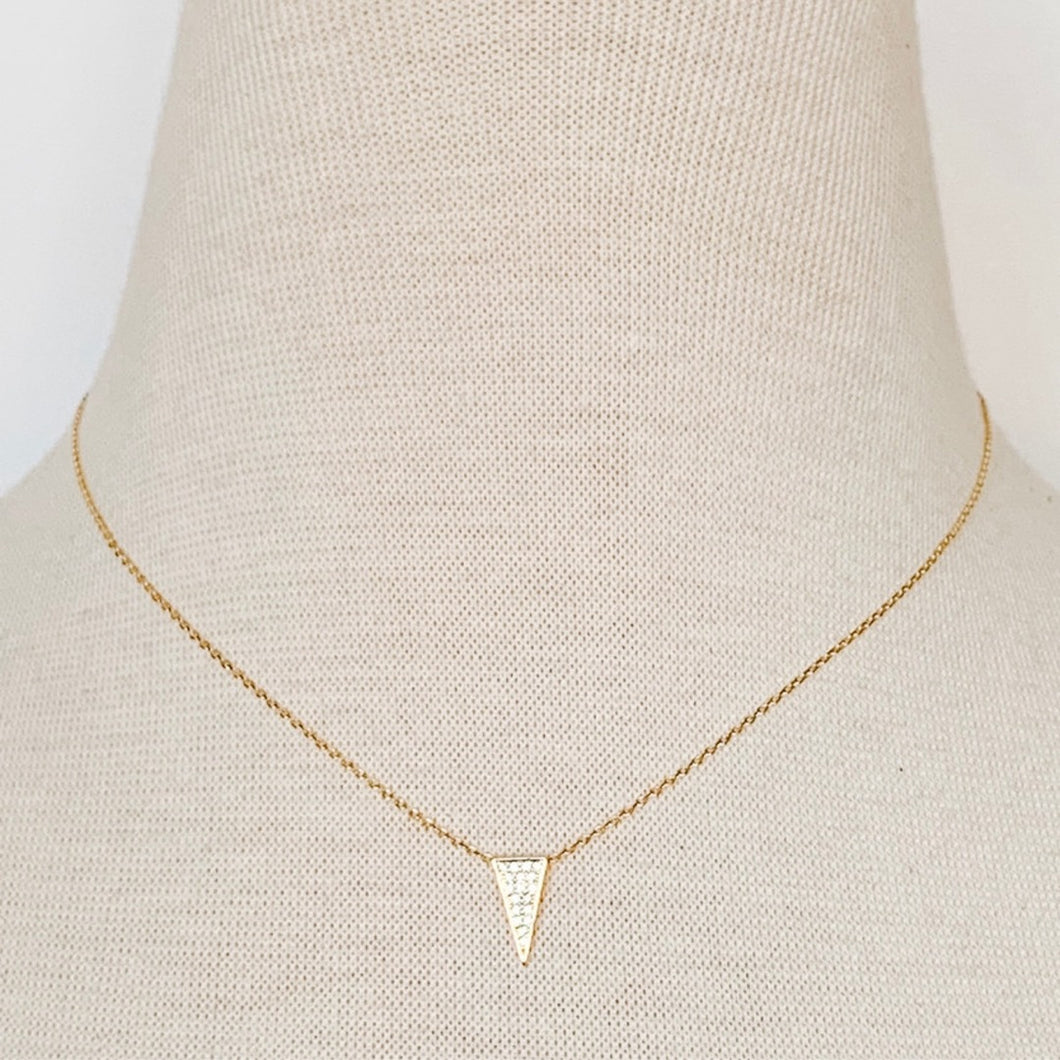 Triangle Dainty Necklace | Gold