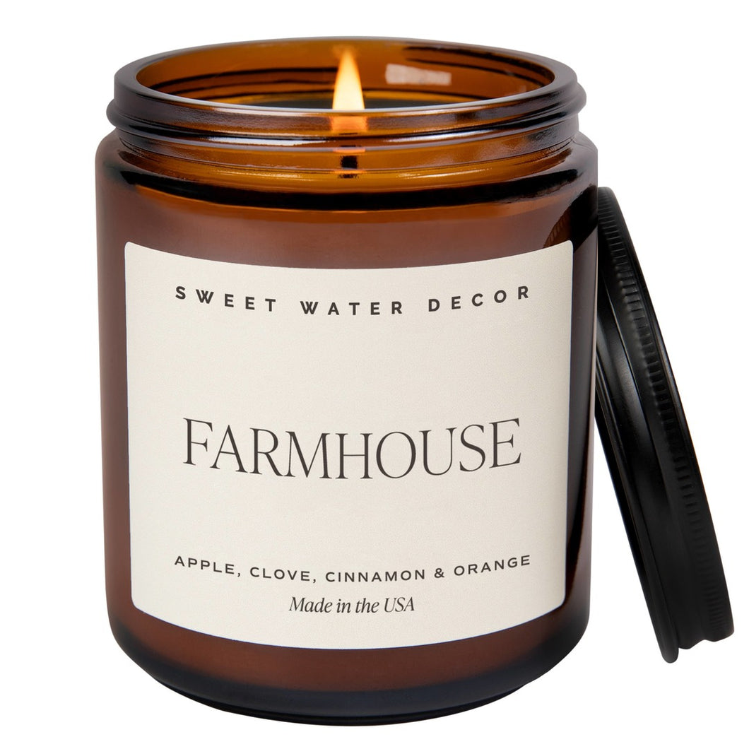 Sweet Water Decor - Farmhouse 9 oz Soy Candle - Fall Home Decor & Gifts