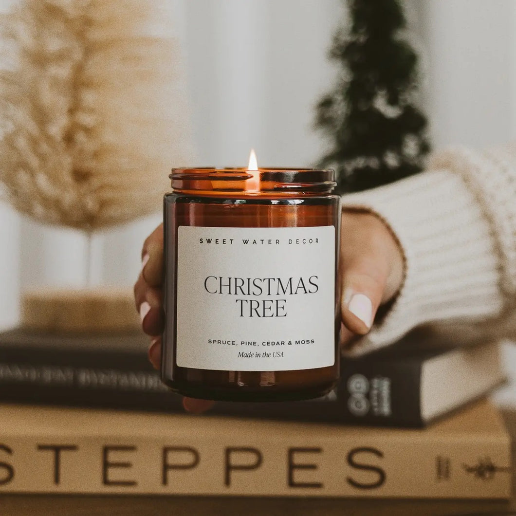 Soy Candle | Christmas Tree | 9oz Amber
