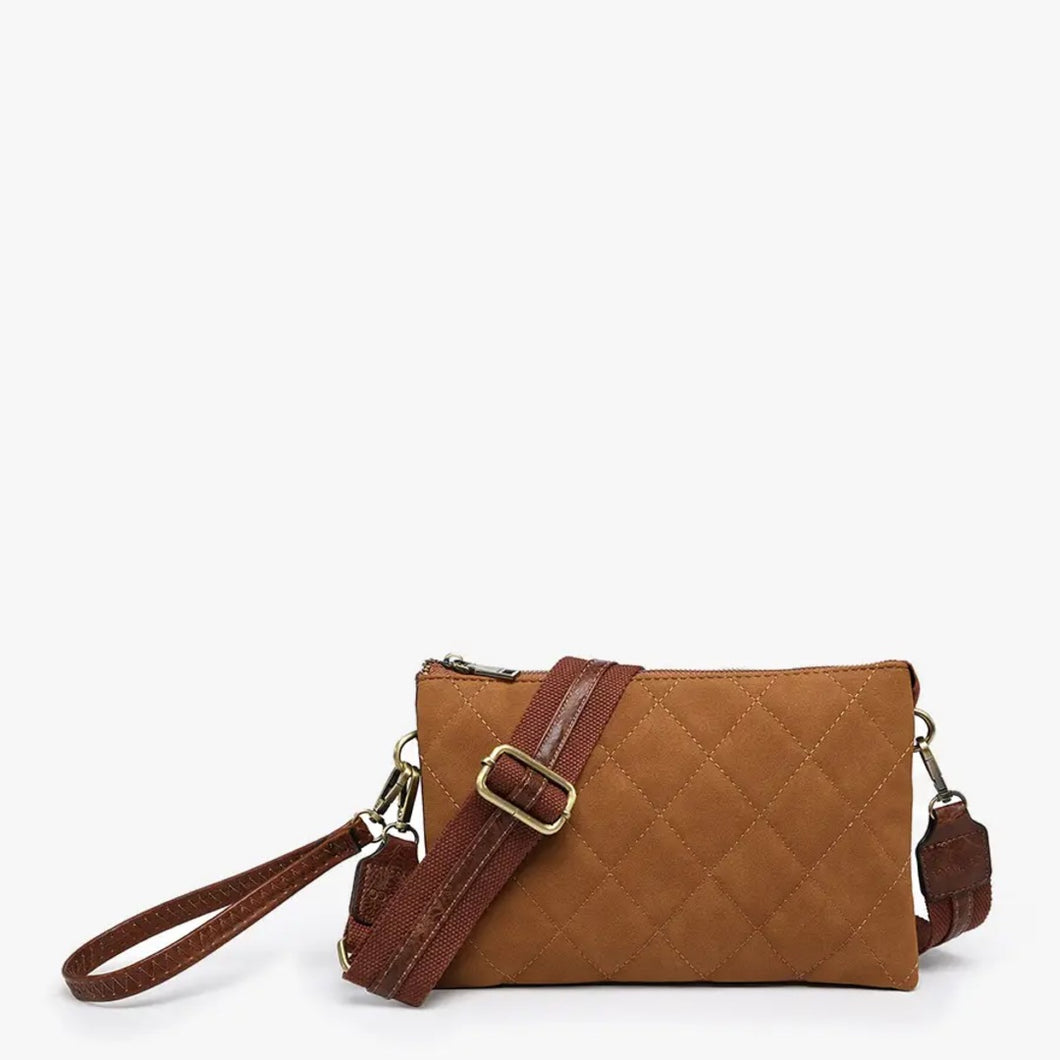 Izzy Quilted Crossbody w/ Guitar Strap | Brown