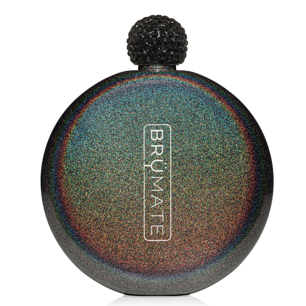 BrüMate | Glitter Flask 5OZ | Charcoal
