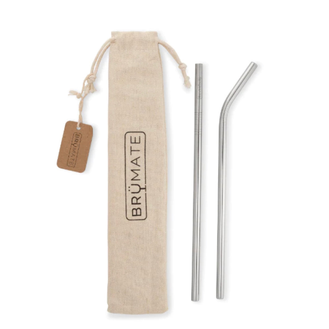 BrüMate | Stainless Steel Reusable Imperial Pint Straws | Stainless