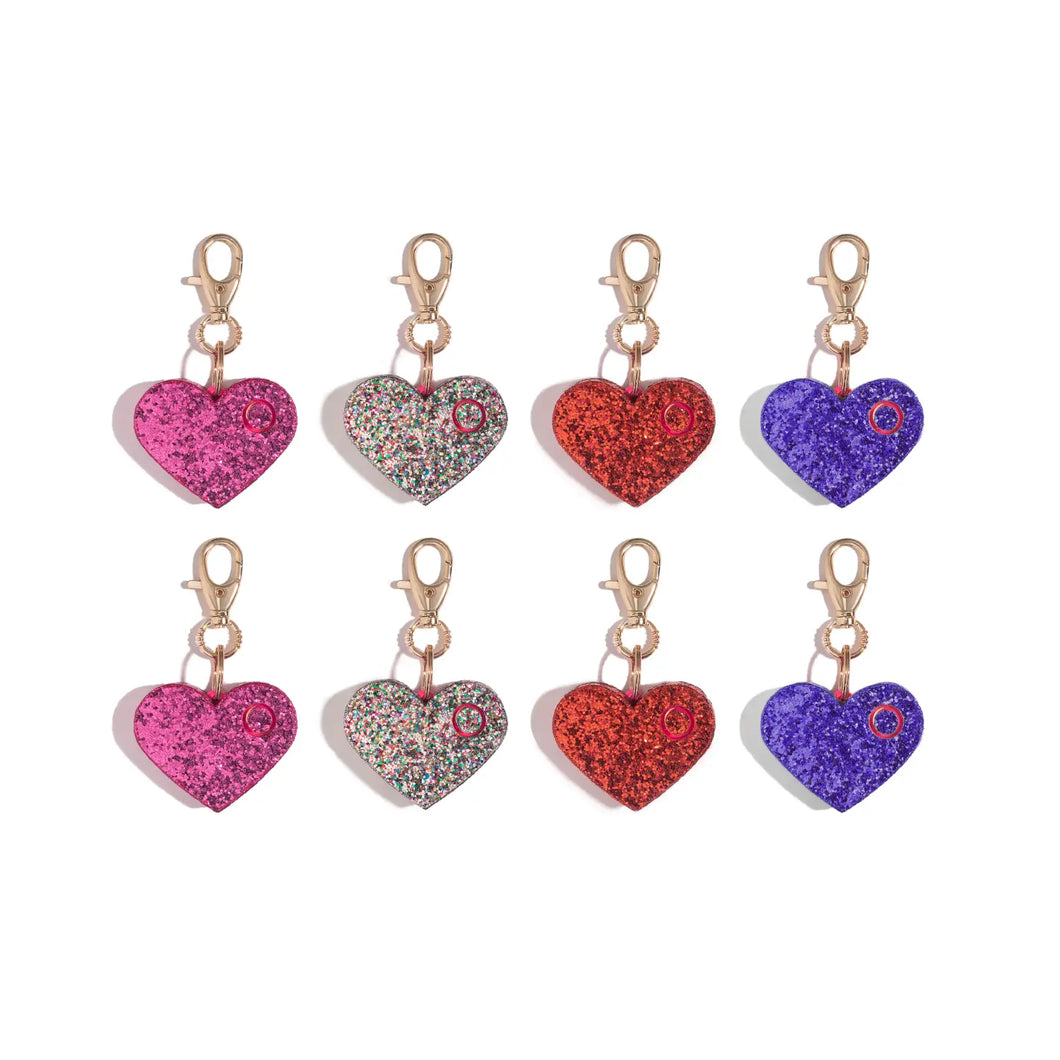 Glitter Heart Personal Alarm | Assorted Colors | BLINGSTING