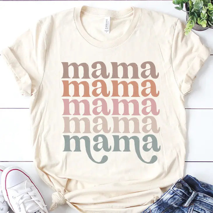 Retro Mama Tee | Cream