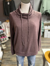 Load image into Gallery viewer, Wrap Neck Pullover | Brown (Plum)
