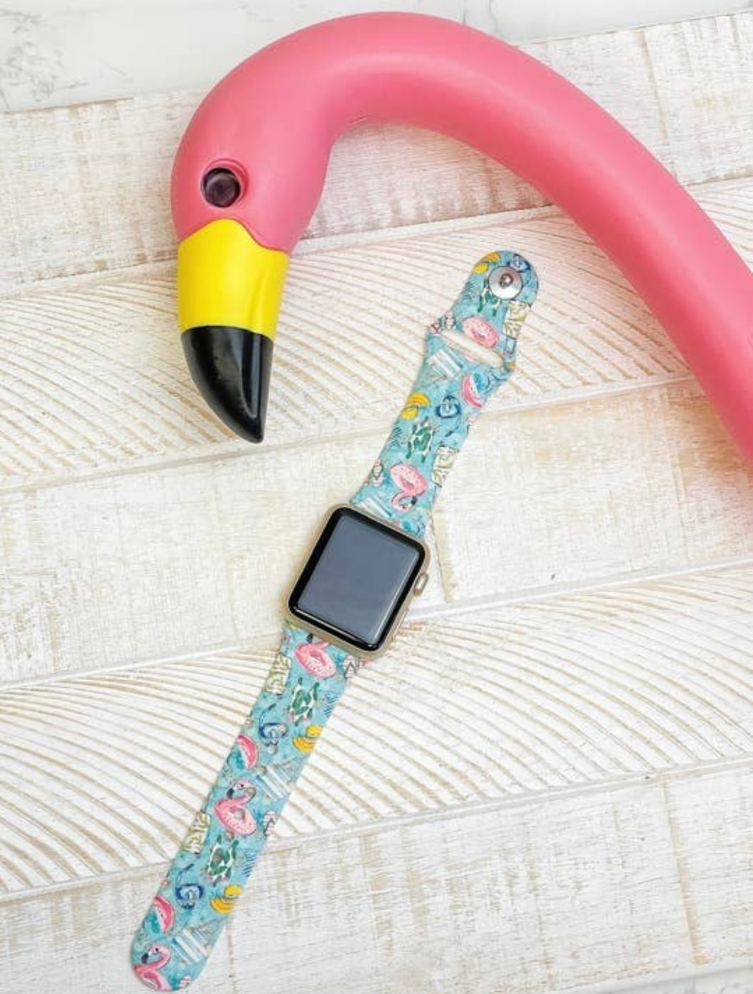 Flamingo Floatie Smart Watch Band | S/M